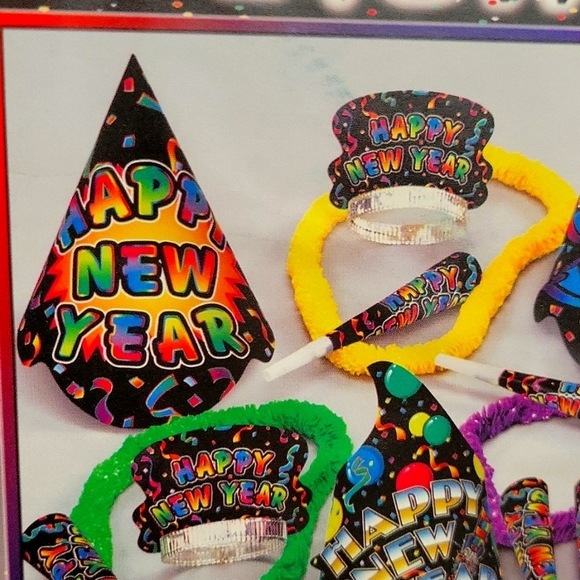 🥳NEW YEARS EVE ASSORTMENT FOR 10 PEOPLE/ -w- 60 BEVERAGE NAPKINS - Picture 4 of 6